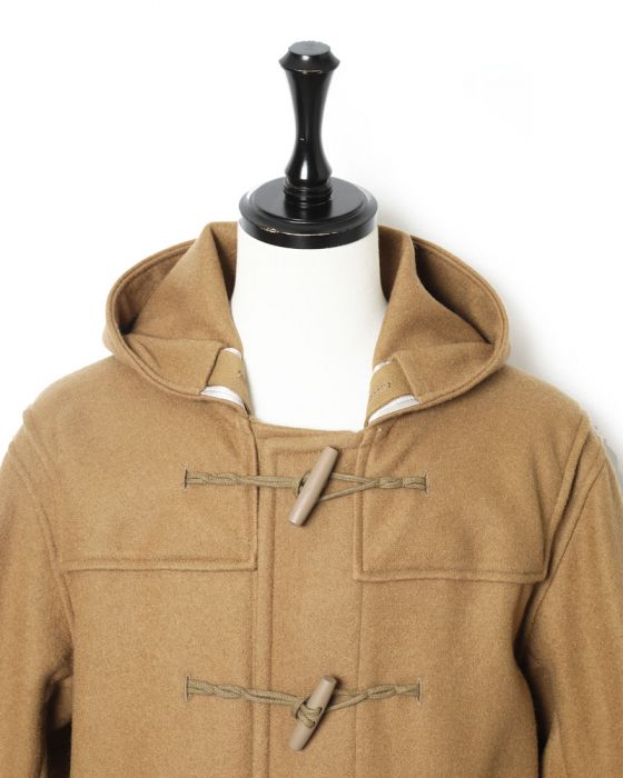 Auralee Hard Melton Duffle Coat A8AC01HM: Khaki Auralee Hard Melton Duffle Coat A8AC01HM: Khaki