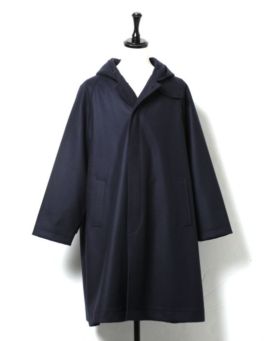 Kaptain Sunshine Light Weight Melton Hooded Coat KS8FCO04: Navy Kaptain Sunshine Light Weight Melton Hooded Coat KS8FCO04: Navy