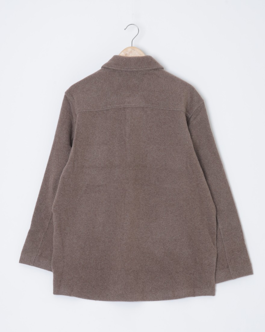 カシミアウールブラッシュドジャージビッグシャツ【CASHMERE WOOL カシミアウールブラッシュドジャージビッグシャツ【CASHMERE WOOL