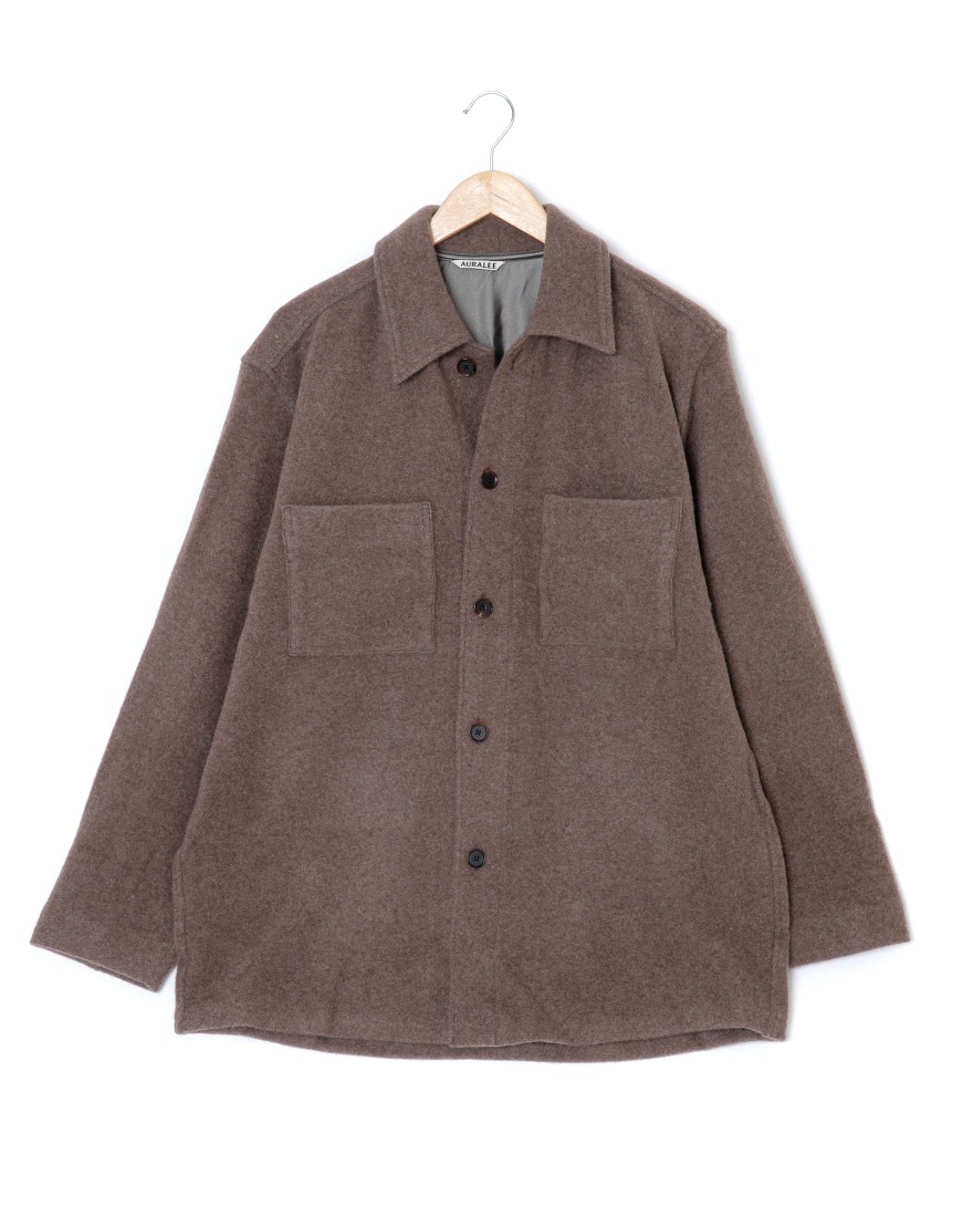 カシミアウールブラッシュドジャージビッグシャツ【CASHMERE WOOL カシミアウールブラッシュドジャージビッグシャツ【CASHMERE WOOL