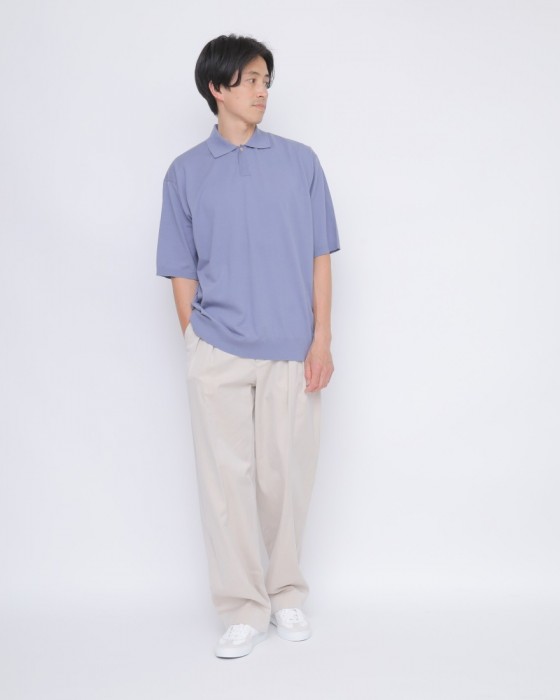 AURALEEiI[[j nCQ[WRbgjbgV[gX[u|ySUPER HIGH GAUGE COTTON KNIT SHORT SLEEVE POLOz