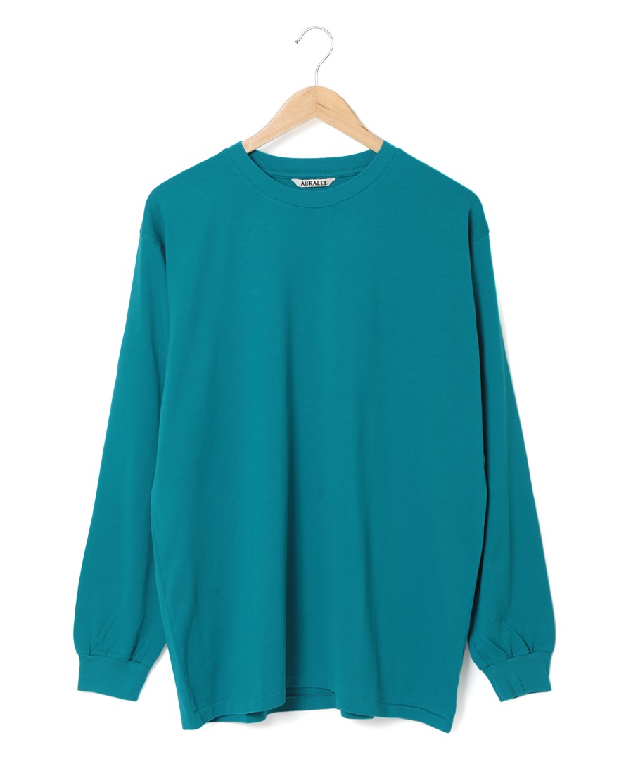 AURALEEラスタープレーティングクルーネックロングスリーブTee【LUSTER PLAITING L/S TEE】c5