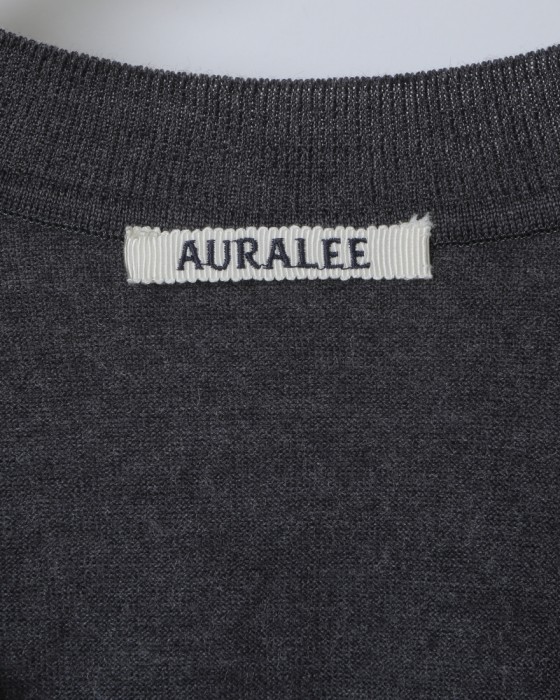 AURALEEスーパーハイゲージウールニットVネックプルオーバー【SUPER HIGH GAUGE WOOL KNIT V-NECK P/O】04l