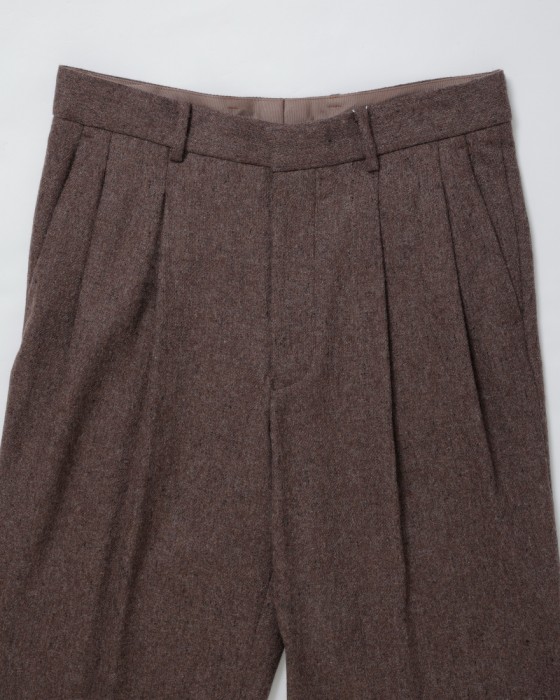 ENCENSウールフランネル2タックパンツ【WOOL FLANNEL 2 TUCK TROUSERS】01l
