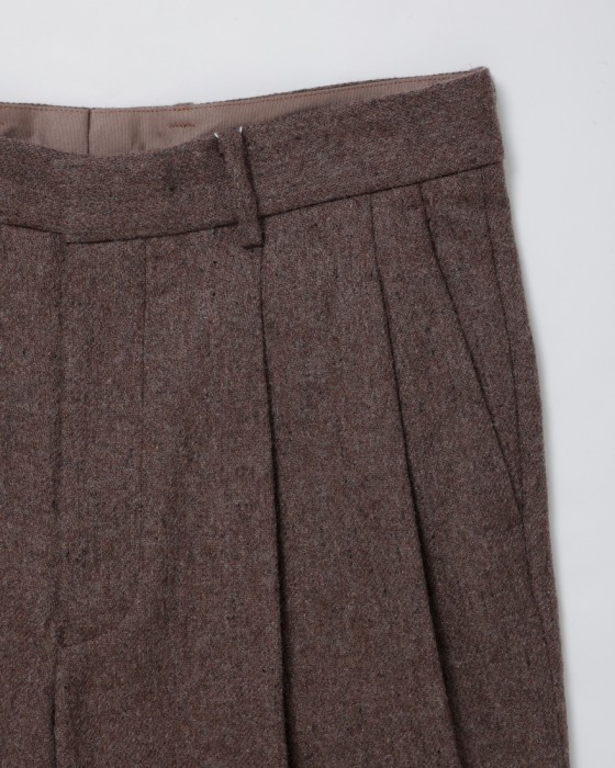 ENCENSウールフランネル2タックパンツ【WOOL FLANNEL 2 TUCK TROUSERS】02l