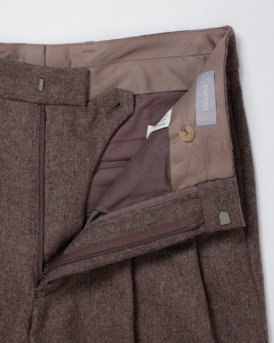 ENCENSウールフランネル2タックパンツ【WOOL FLANNEL 2 TUCK TROUSERS】05l