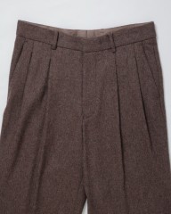 ENCENSウールフランネル2タックパンツ【WOOL FLANNEL 2 TUCK TROUSERS】mb_01l