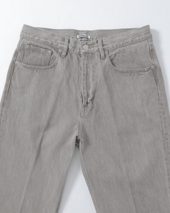 5ポケットブラウンデニムパンツ【HARD TWIST FADED BROWN DENIM 5P 