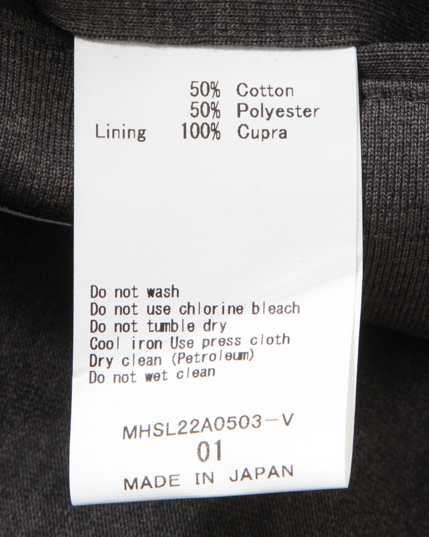 H.I.P by SOLIDOコットンポリエステル超度詰め天竺ジャケット【COTTON POLYESTER DOZUME TENJIKU JACKET】16l