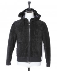 EMMETI（エンメティ）撥水ピッグスエード フーデッドブルゾン