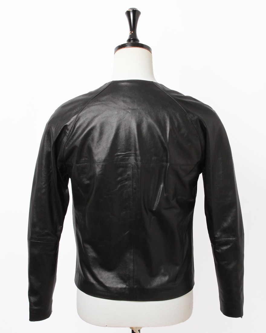 エンメティ FELIX/フェリックス ノーカラーラムナッパレザージャケット ラムナッパレザー ノーカラーライダース【FELIX/フェリックス