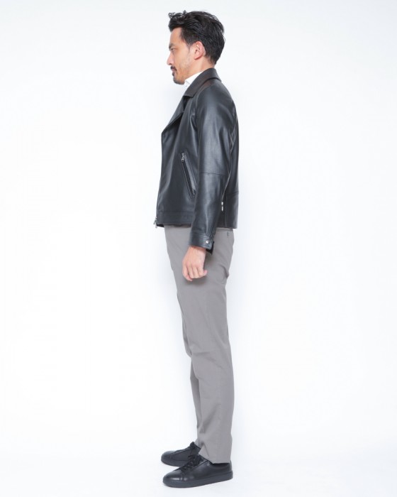 EMMETIカーフレザー ダブルライダースジャケット【GABRIELE 2/ガブリエッレ】02l
