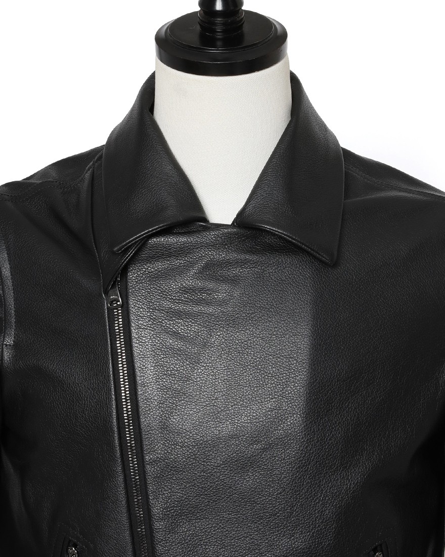 EMMETIカーフレザー ダブルライダースジャケット【GABRIELE 2/ガブリエッレ】06l