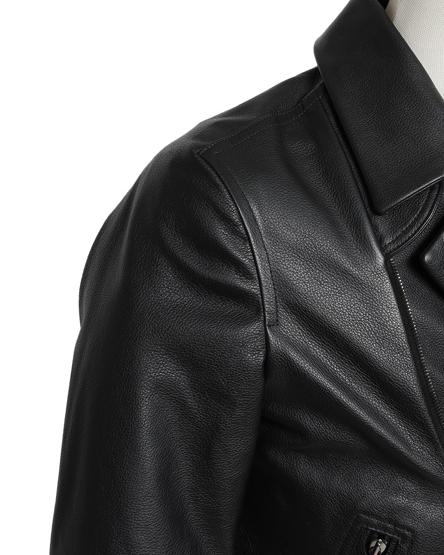 EMMETIカーフレザー ダブルライダースジャケット【GABRIELE 2/ガブリエッレ】10l