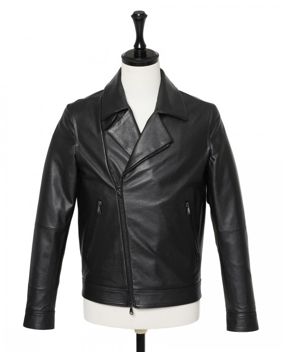 EMMETIカーフレザー ダブルライダースジャケット【GABRIELE 2/ガブリエッレ】c0