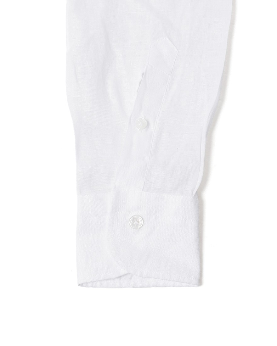 BARBAホワイト リネン ワイドカラーシャツ【New Bruno/ DANDYLIFE】10l
