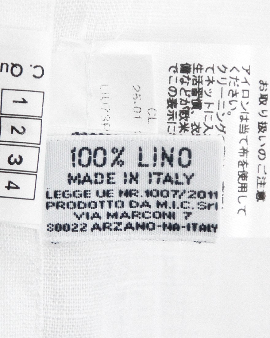 BARBAホワイト リネン ワイドカラーシャツ【New Bruno/ DANDYLIFE】15l