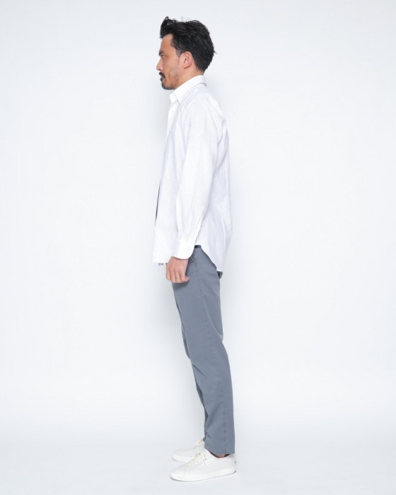BARBAホワイト リネン ワイドカラーシャツ【New Bruno/ DANDYLIFE】17l