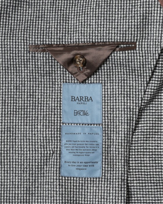 BARBAウールハウンドトゥース ダブルジャケット【BACTIVE/ビーアクティブ】 14l