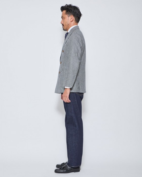BARBAウールハウンドトゥース ダブルジャケット【BACTIVE/ビーアクティブ】 27l