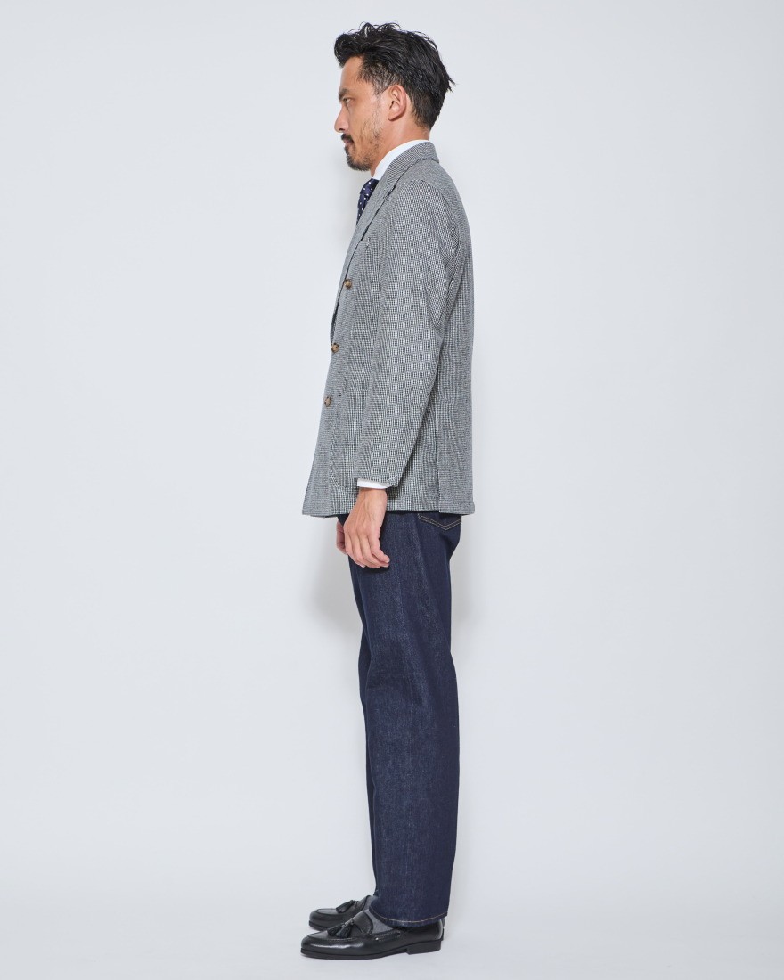 BARBAウールハウンドトゥース ダブルジャケット【BACTIVE/ビーアクティブ】 27l