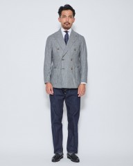 BARBAウールハウンドトゥース ダブルジャケット【BACTIVE/ビーアクティブ】 mb_26l