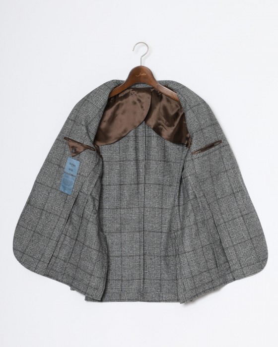 BARBAウールグレンチェック シングルジャケット【BACTIVE/ビーアクティブ】 12l