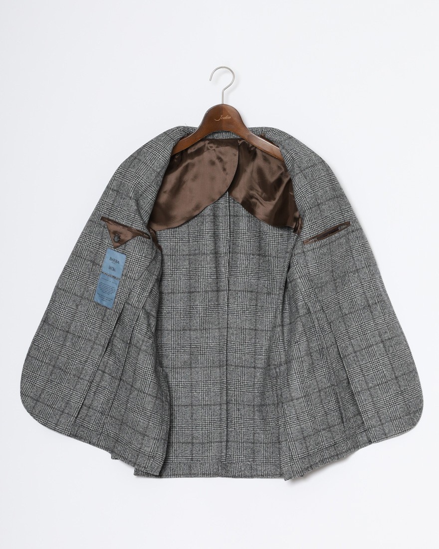 BARBAウールグレンチェック シングルジャケット【BACTIVE/ビーアクティブ】 12l