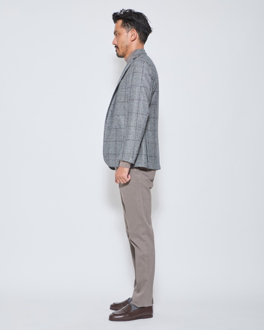 BARBAウールグレンチェック シングルジャケット【BACTIVE/ビーアクティブ】 27l