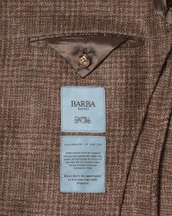 BARBAウールブラウンチェック シングルジャケット【BACTIVE/ビーアクティブ】 mb_13l