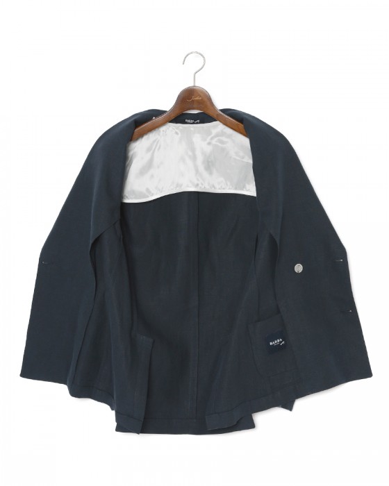 BARBAリネン 4Bダブルブレスト シャツジャケット【EASY DOUBLE】13l