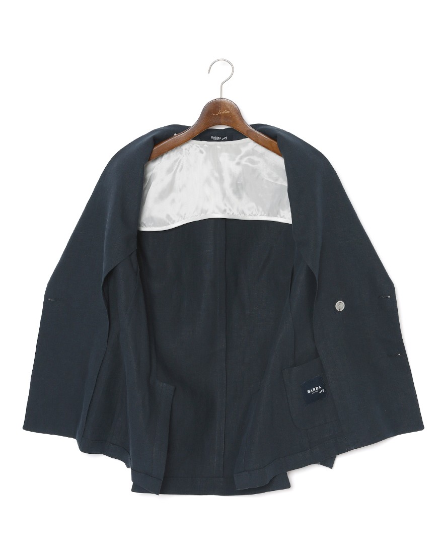 BARBAリネン 4Bダブルブレスト シャツジャケット【EASY DOUBLE】13l