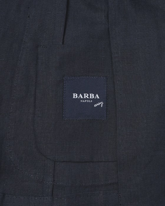 BARBAリネン 4Bダブルブレスト シャツジャケット【EASY DOUBLE】17l
