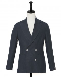 リネン 4Bダブルブレスト シャツジャケット【EASY DOUBLE】