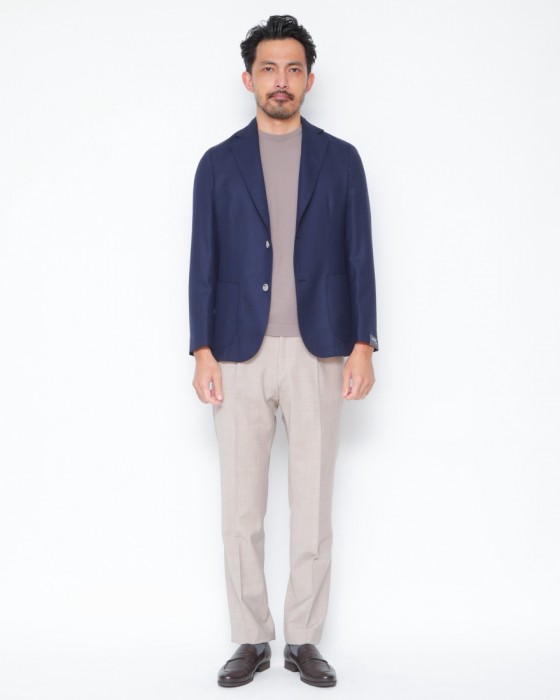 BARBAウール 2Bシングル シャツジャケット【EASY J1】01l