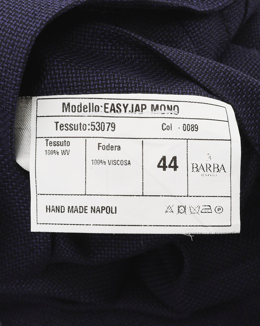 BARBAウール 2Bシングル シャツジャケット【EASY J1】27l