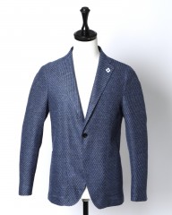 LARDINI(ラルディーニ)リネンシルク ジャガードジャージー シングルジャケット【LIKNIT】