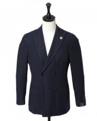 LARDINI(ラルディーニ)エクスクルーシブ ガーメントダイウールシルクカシミヤ ダブルジャケット