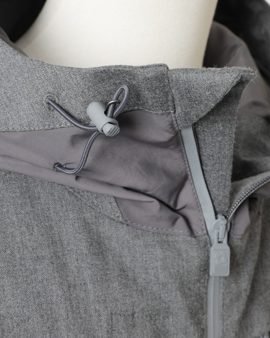 撥水ウールコンビ フーデッド中綿ブルゾン【LARDINI BY YOSUKE AIZAWA 撥水ウールコンビ フーデッド中綿ブルゾン【LARDINI BY YOSUKE AIZAWA