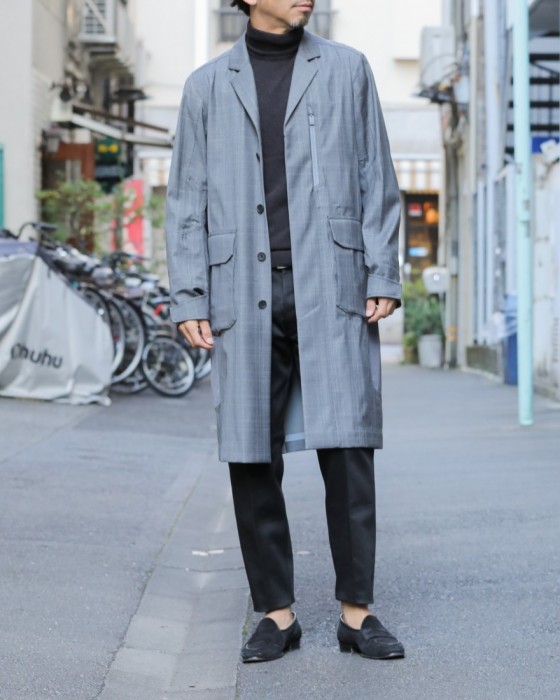 LARDINI（ラルディーニ） 撥水ストレッチウール 3レイヤーチェスターコート【LARDINI BY YOSUKE AIZAWA】