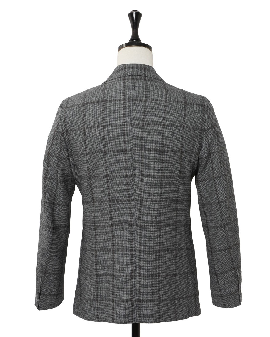 GIAMPAOLOハウンドトゥースウインドウペン シングルジャケット【MURAT】04l