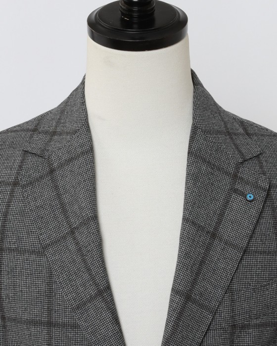 GIAMPAOLOハウンドトゥースウインドウペン シングルジャケット【MURAT】05l