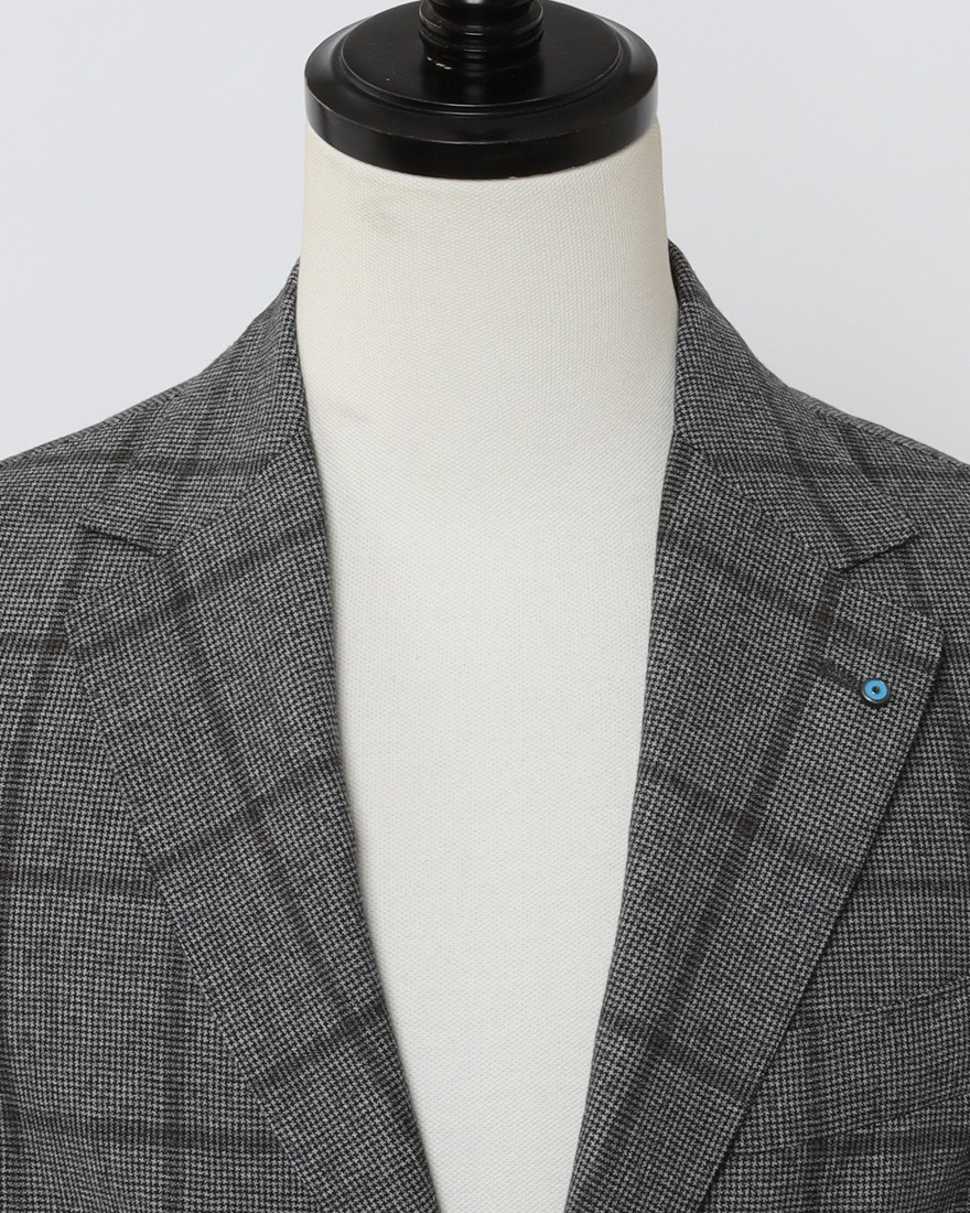 GIAMPAOLOハウンドトゥースウインドウペン シングルジャケット【MURAT】05l