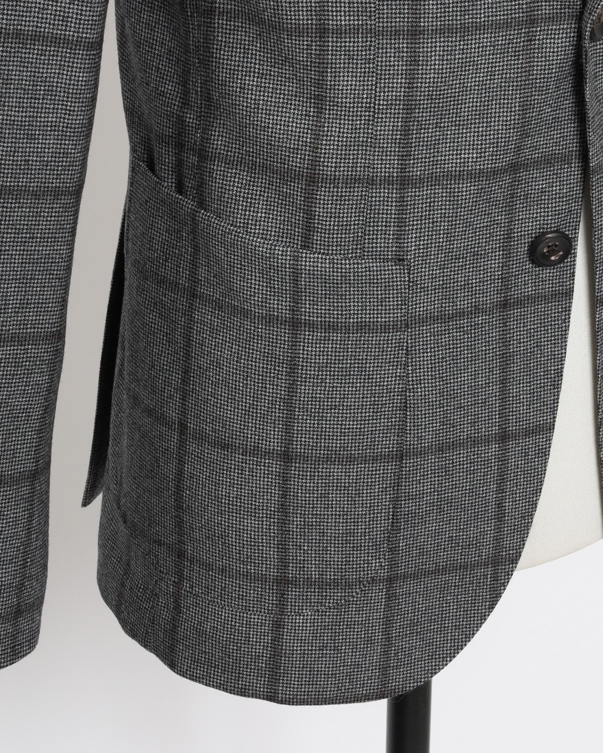 GIAMPAOLOハウンドトゥースウインドウペン シングルジャケット【MURAT】07l