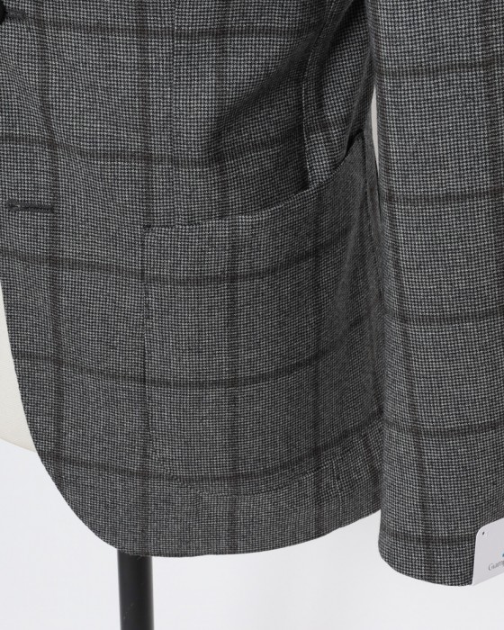 GIAMPAOLOハウンドトゥースウインドウペン シングルジャケット【MURAT】08l