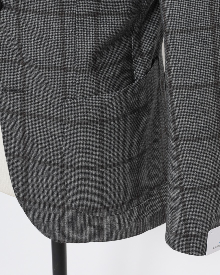 GIAMPAOLOハウンドトゥースウインドウペン シングルジャケット【MURAT】08l