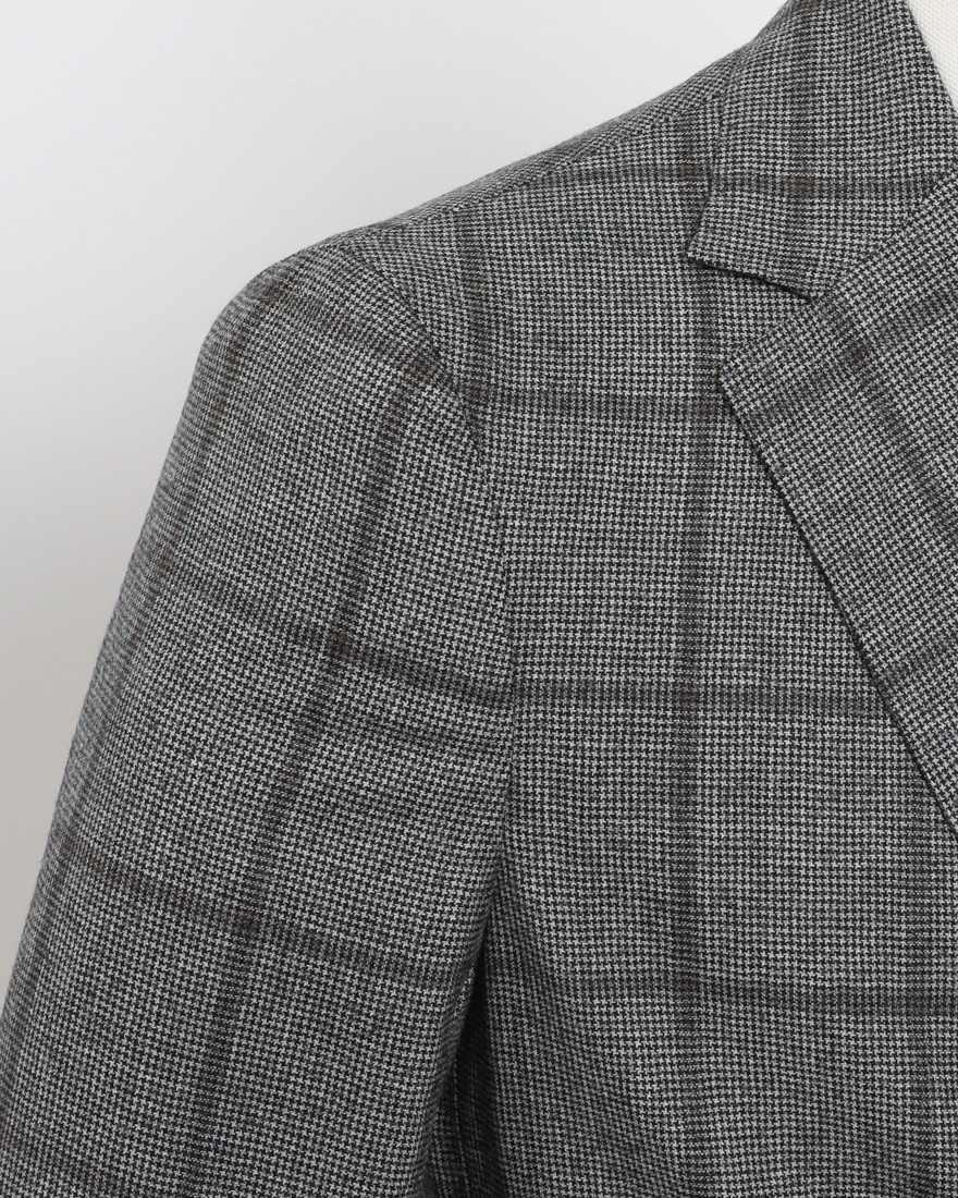 GIAMPAOLOハウンドトゥースウインドウペン シングルジャケット【MURAT】11l