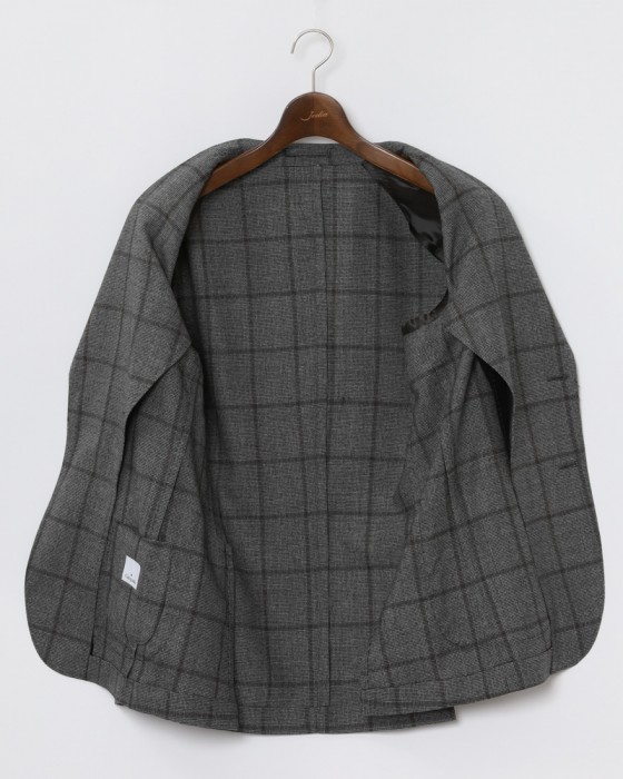 GIAMPAOLOハウンドトゥースウインドウペン シングルジャケット【MURAT】15l