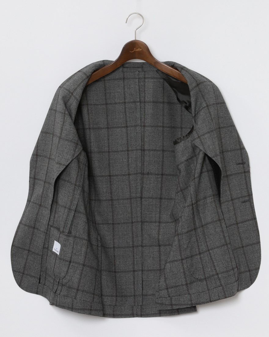 GIAMPAOLOハウンドトゥースウインドウペン シングルジャケット【MURAT】15l