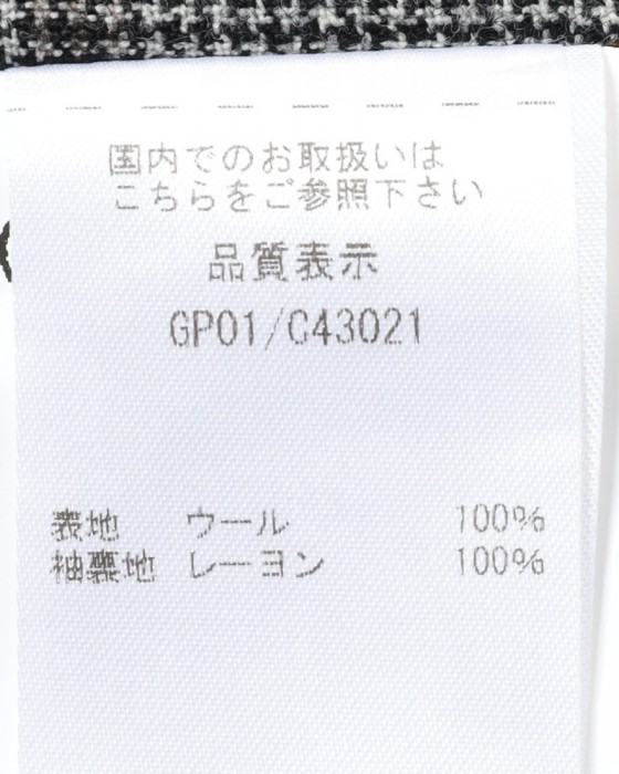 GIAMPAOLOハウンドトゥースウインドウペン シングルジャケット【MURAT】23l